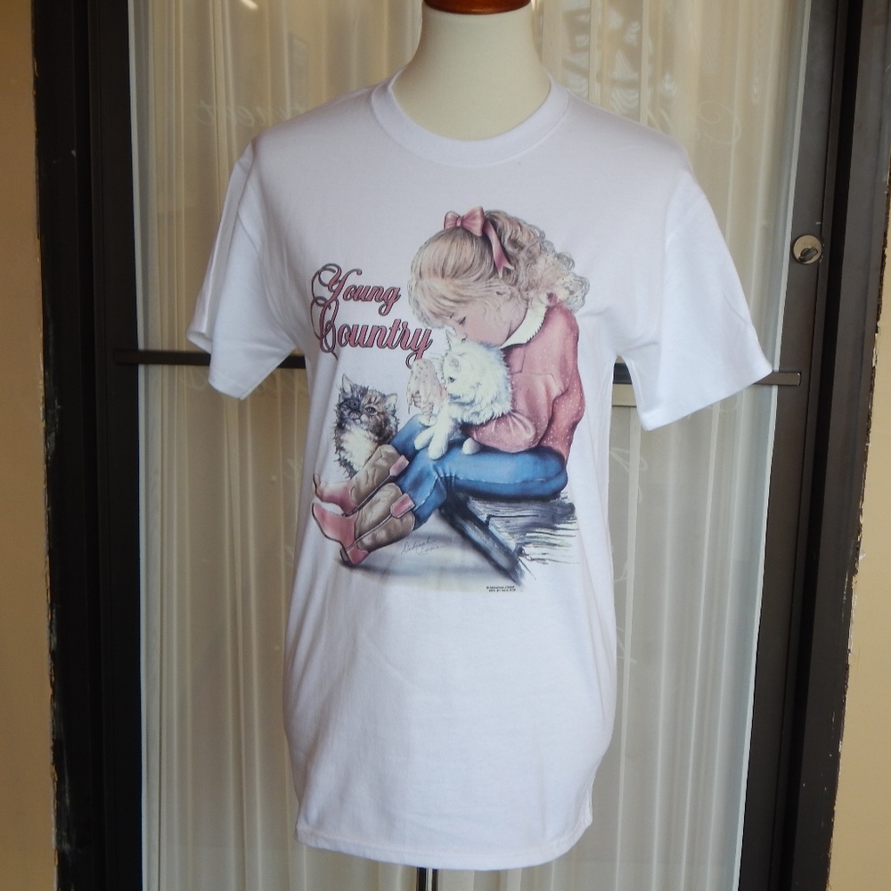 Women’s White Young Country Gildan Ultra Cotton Te